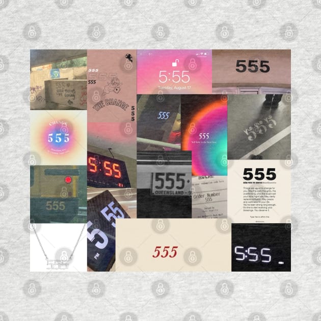 555 angel number aesthetic collage by morgananjos